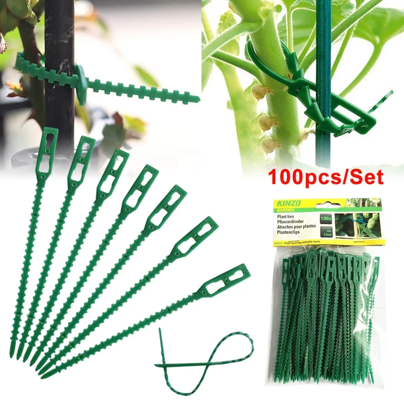 

100pcs Reusable 13cm Plastic Plant Support Clips Clamps For Plants Hanging Vine Garden Greenhouse Vegetables Tomatoes Clips