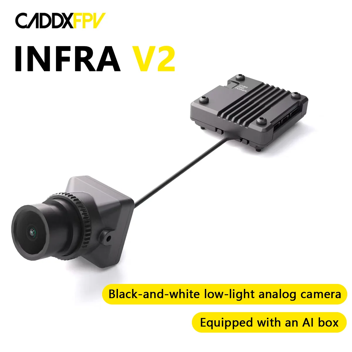 CADDX Infra V2 1500TVL Analog FPV Camera No-Light Night Vision 0 Lux Super WDR 131° FOV for FPV Drone