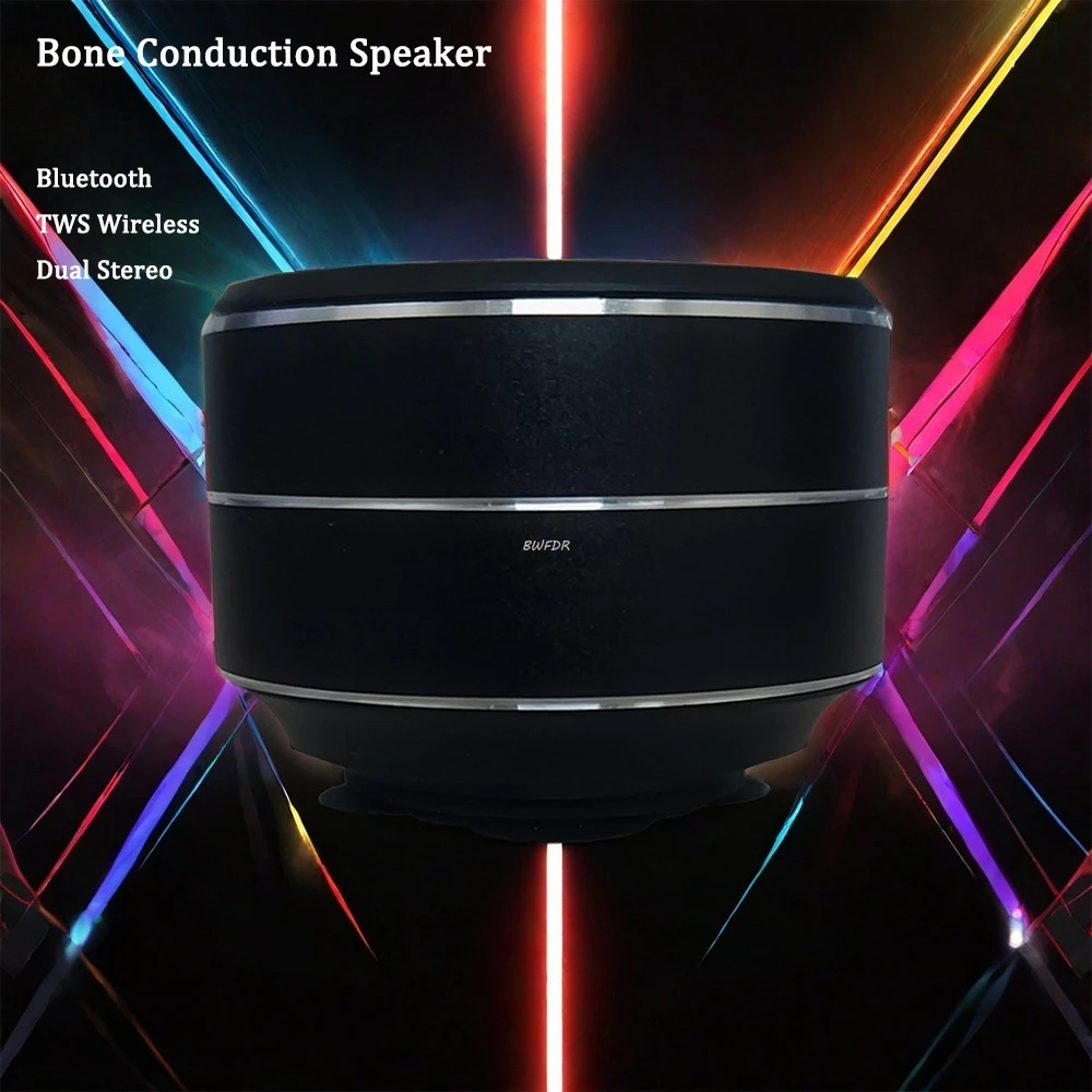 

Mini Bone Conduction Speaker Bluetooth-Compatible TWS Wireless Stereo Dual Sound Audio Box Speakers With FM Radio Dropshipping