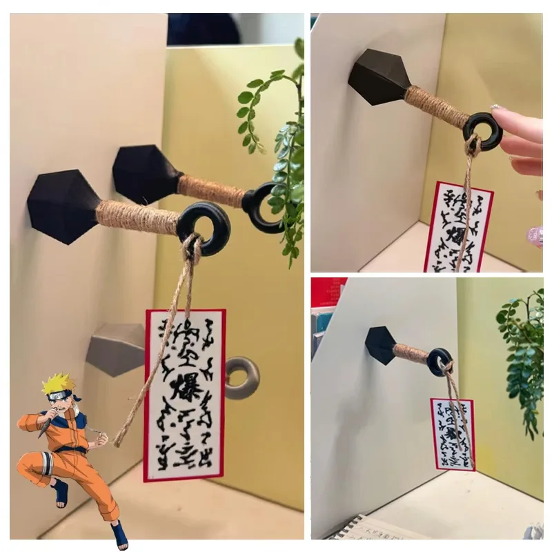 Imanes de nevera NARUTO Kunai, accesorios creativos de Anime, adorno, imán de nevera, imanes decorativos para armario, regalos