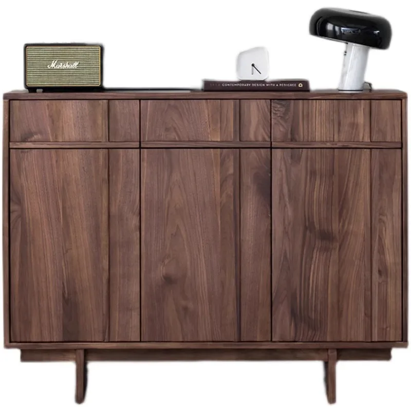 

Средневековый шкаф для обуви из костяной линии, дверь из орехового дерева, новинка 2025 года, шкафчик для крыльца из цельного дерева