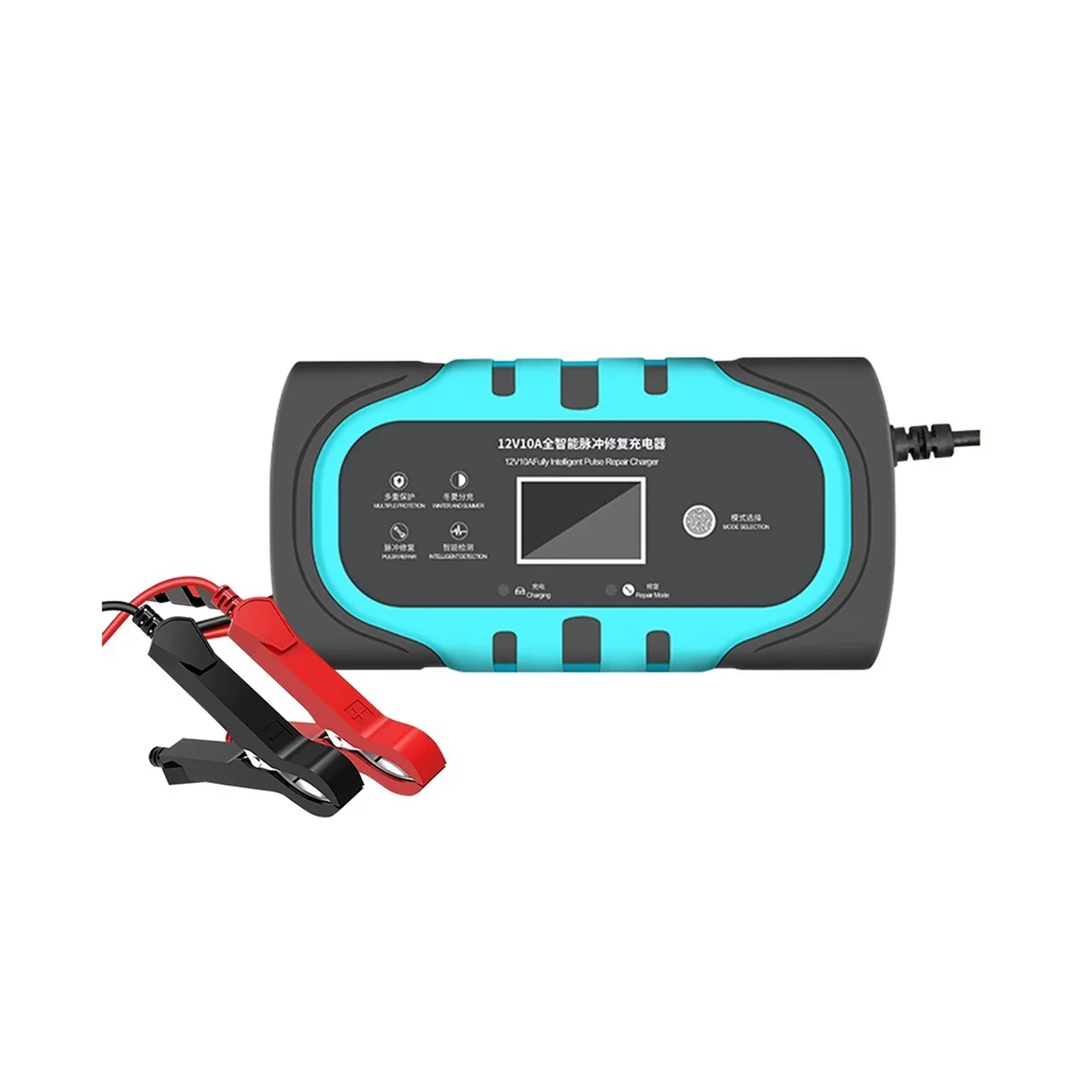 Car Battery Charger 10A 12V Auto Smart Battery Charger with LCD Touch Screen Display Repair Chargers, US