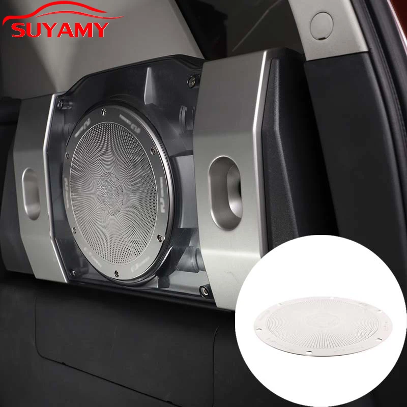 

Stainless Steel Silver Car Trunk Built-in Speaker Protect Trim Cover For 2007-2021 Toyota FJ Cruiser Auto Interior Accessories