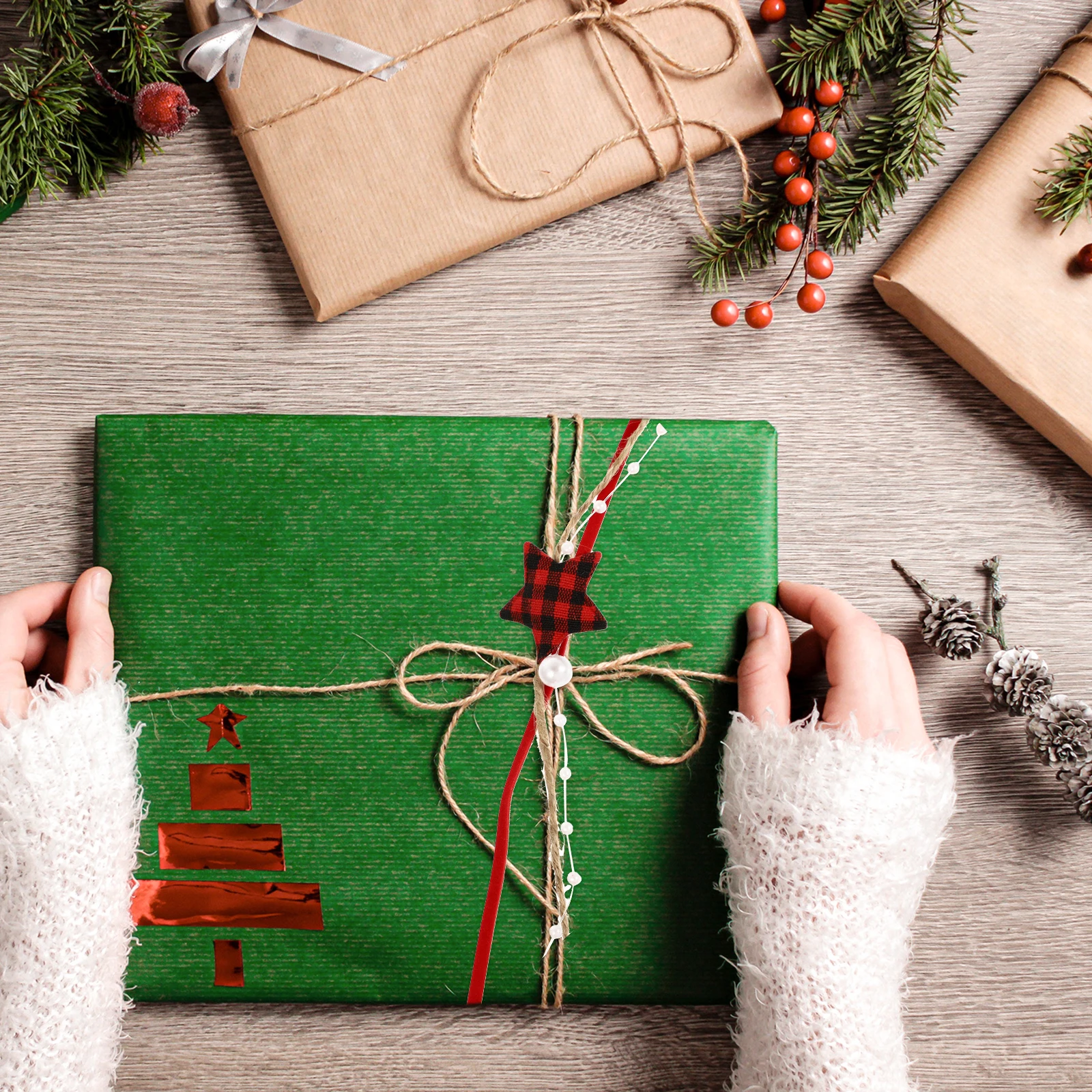 

Christmas Decor Gift Wrapping DIY Bow Craft Making Cotton Polyester Tree nament Holiday Gift Packing Ribbon Party Supplies