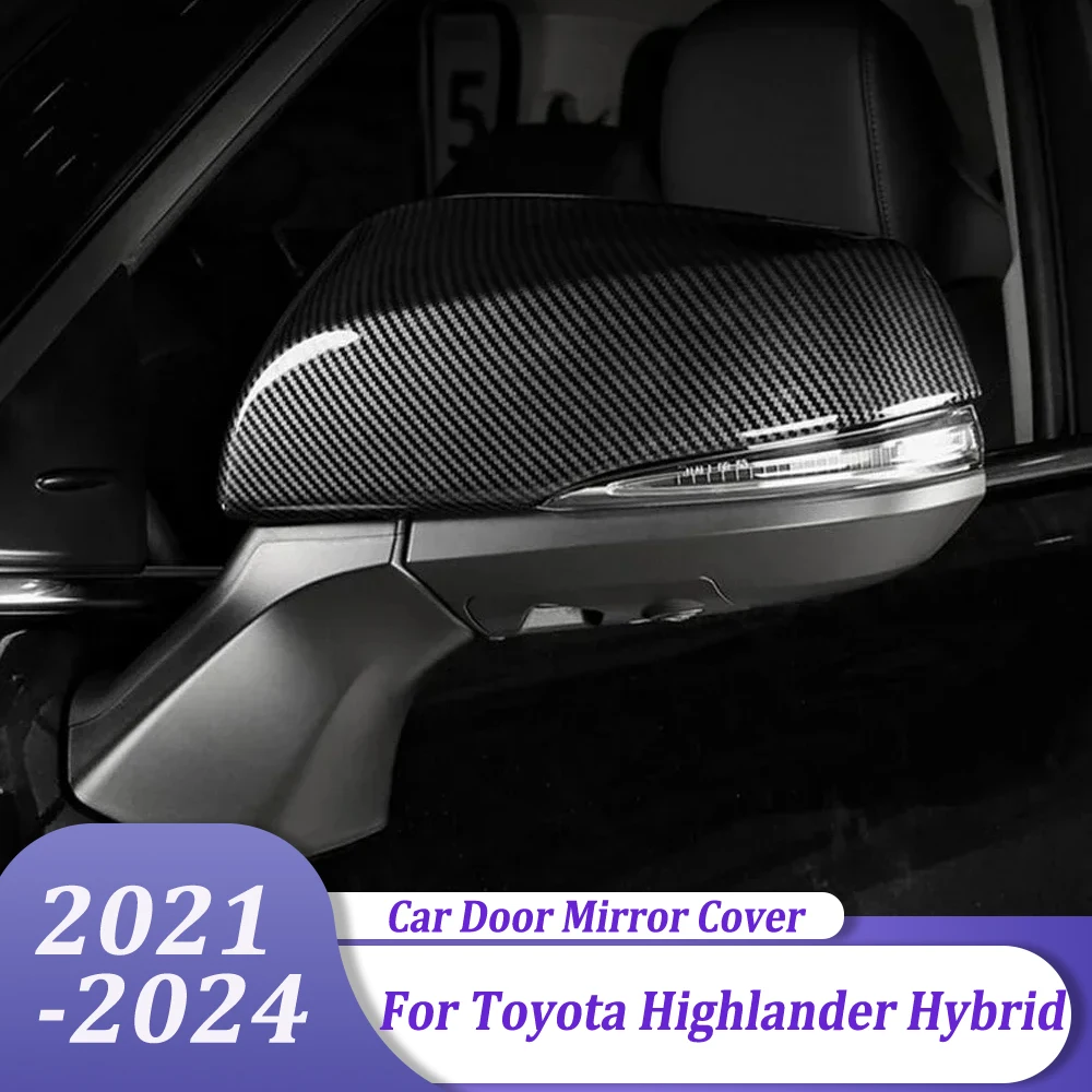 

Car Exterior Accessories Chrome Rearview Mirror Cover Frame Trim For Toyota Highlander Hybrid 2021 2022 2023 2024