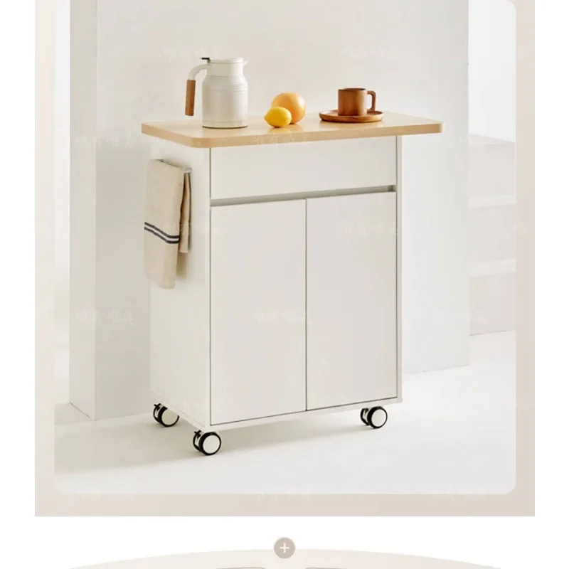 The island cabinet can be moved separately, and the narrow island cabinet for household storage can be customized.