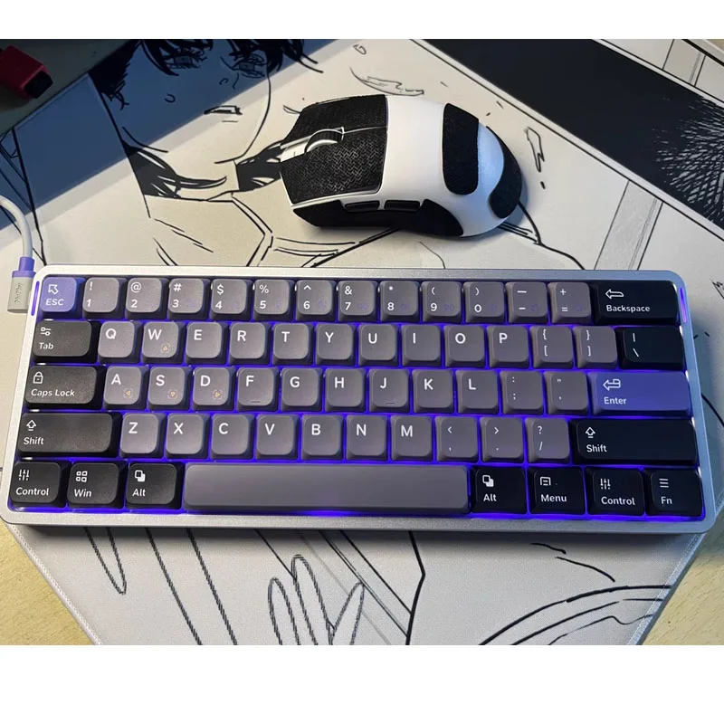 Air60 He Low Magnetic Axis Keyboard Wired Esports VALORANT‌ Magnetic Jade Mini Axis Single Mode 61 Keys Keyboard lol office gift