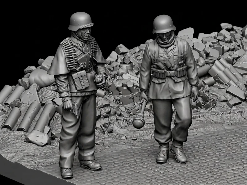 

Масштаб 1/35, литая под давлением фигурка из смолы, модель комплекта, боевая 2, группа фигурок в разобранном виде, неокрашенная