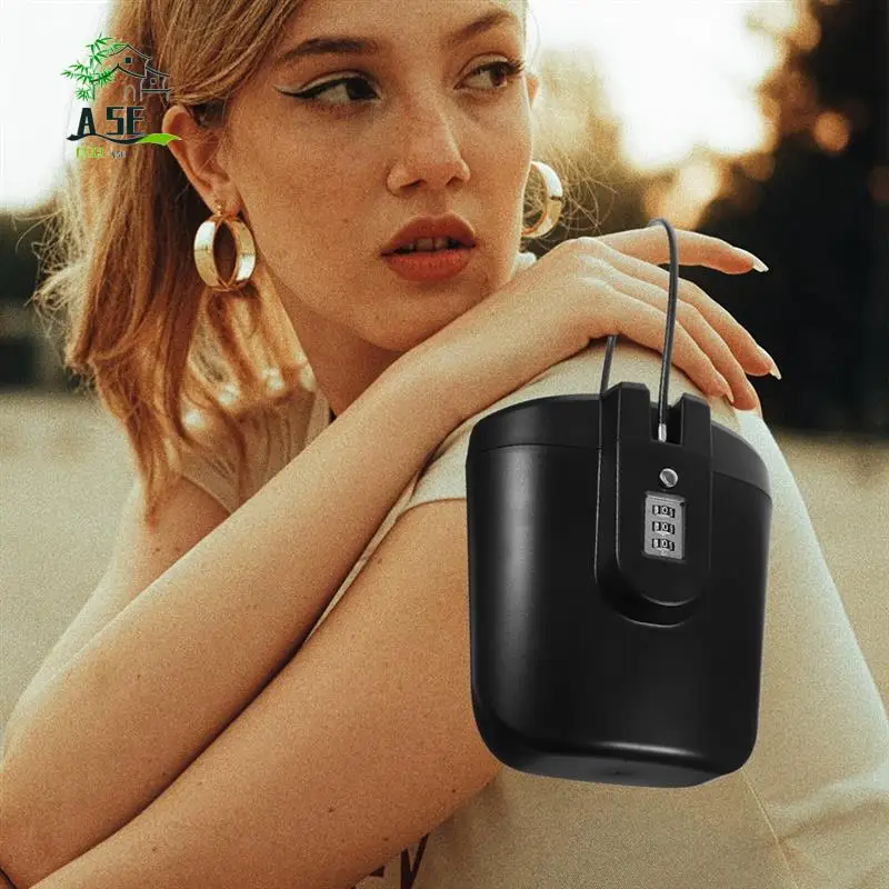 

A05E-Portable Safe Lock Box Travel Safe Mini Beach Security Lock Box With Combination Lock Waterproof Key Lock Box Beach Safe