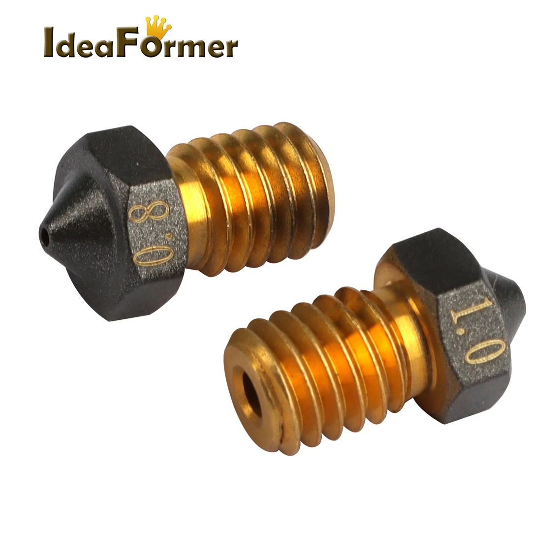 1/2/5 Stück E3D V6 PTFE-beschichtete Messingdüse 0,2/0,4/0,5/0,6/0,8/1,0 mm 1,75 mm M6 3D-Drucker V6 Düsen für Ender3 Titan Prusa I3 MK3 – Detail 10