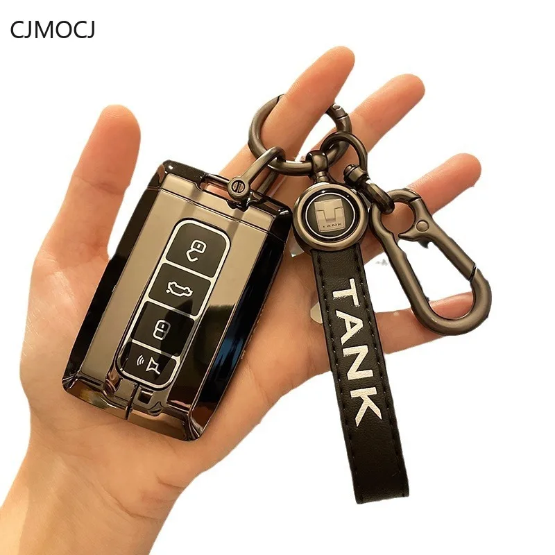 

Zinc Alloy Key Fob Cover for TANK 300/400/500, Premium Metal Protective Case Shell with Keychain Anti-Drop & Scratch Proof