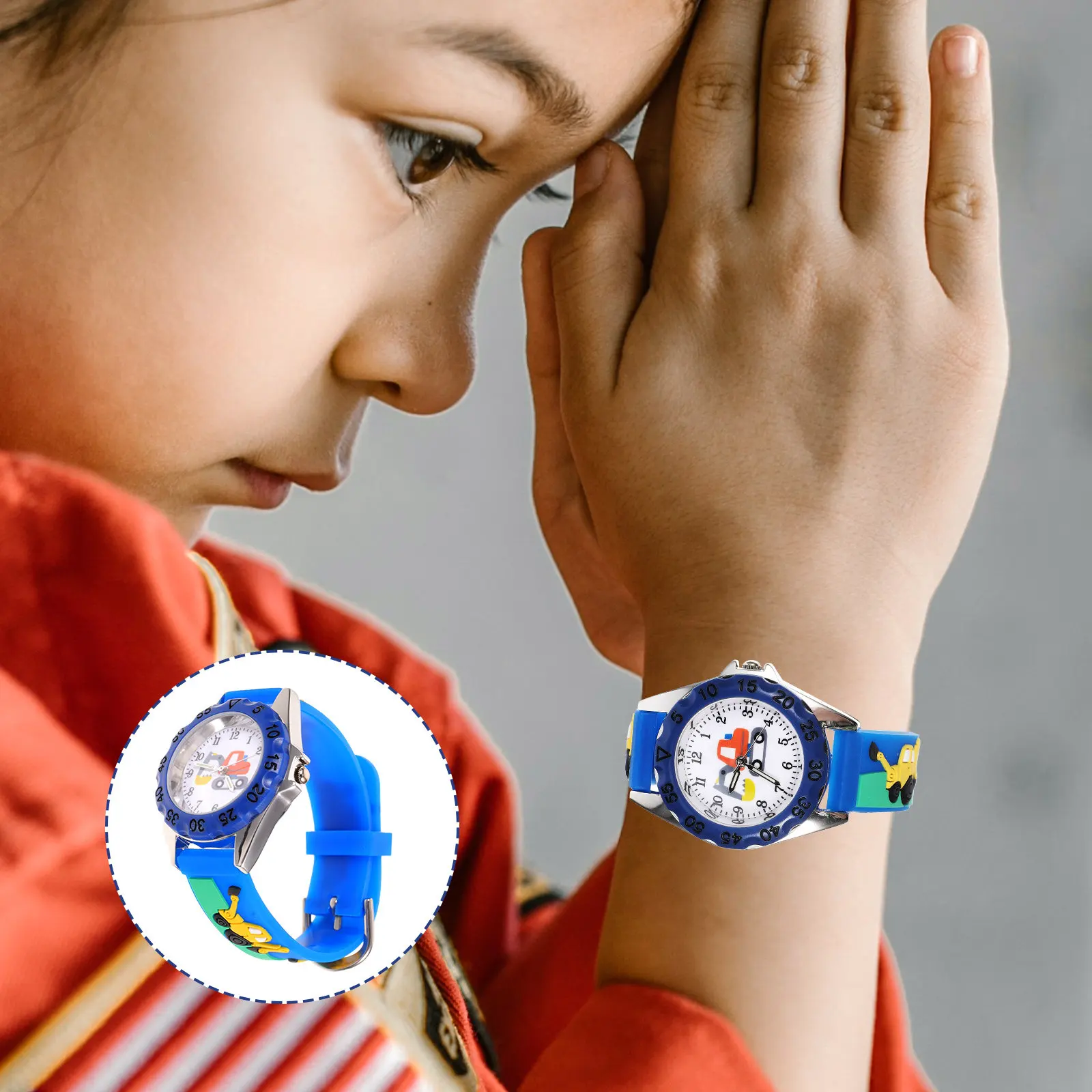 

Кварцевые электронные часы с 3D-мультяшным ремешком, цифровые наручные часы, легкие, регулируемые, подарок для студентов