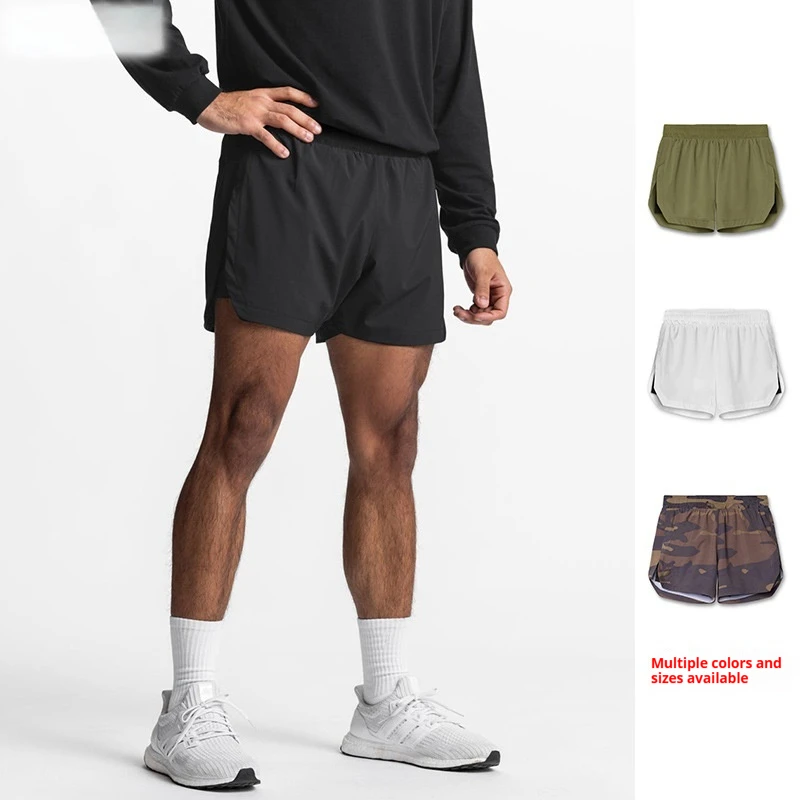 

Мужские шорты 2 в 1 для тренажерного зала, быстросохнущие, для бега, тренировок, баскетбола, фитнеса, джоггинга, спортивные штаны, дышащие, летние, для тренировок