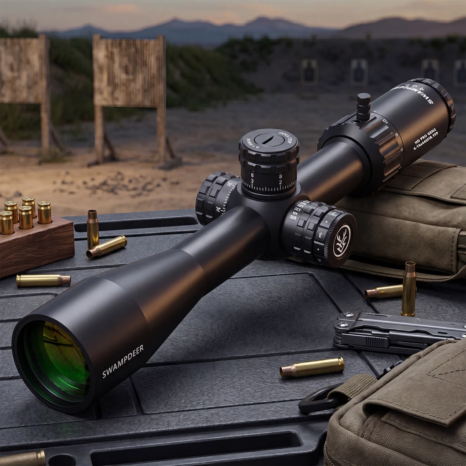 SWAMP DEER Optics Optics 4-16x Tactical Riflescope Hunting Illuminated Sight Scope Telescopic Sight For Rifles