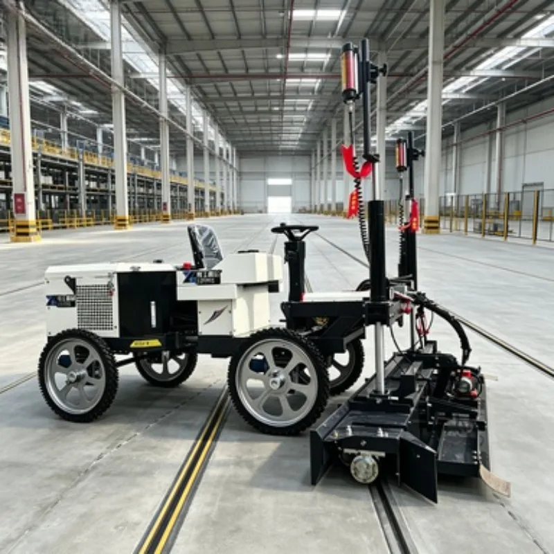 2.5m Auger Paving Laser Screed Concrete Floor Leveling Machine Walk Behind Vibratory Leveler Finisher System for Runway  