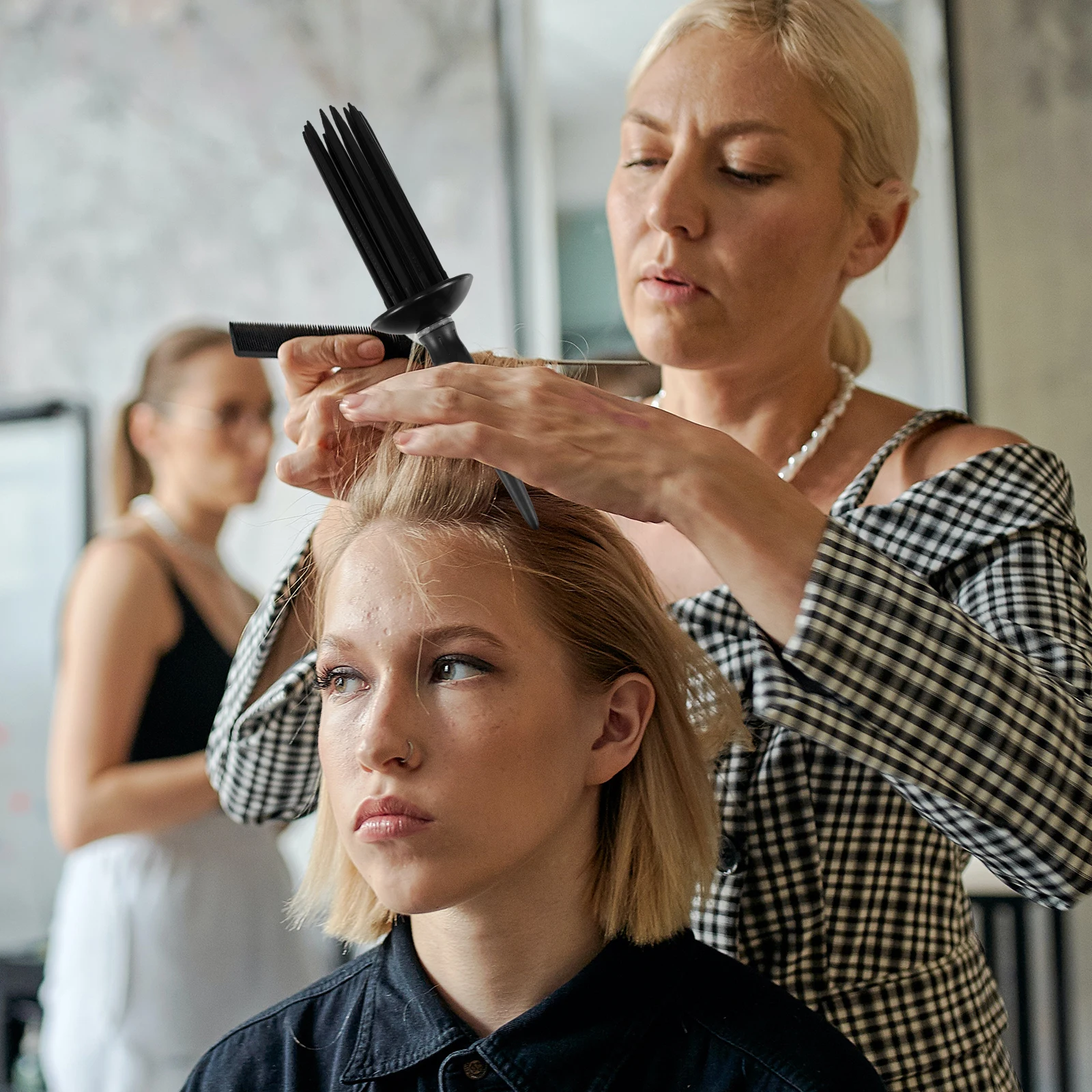 

Volume Comb Curl Shaping Styling Tool For Curly Hair Portable Anti Static Hair Styling Comb For Salon Home Use