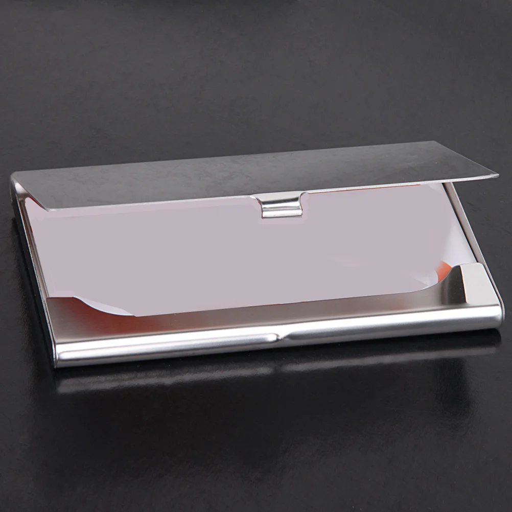 

1Pcs Portable Metal Business Card Holder Stainless Steel Slim Credit Case Business Name Card Case Fits Blazer Pocket