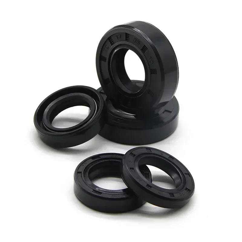 2/5pcs Black NBR Oil Seals ID17mm TC-17*25/27/28/30/32/35/40/45/47*5/7/8/10mm Nitrile Rubber Shaft Double Lip Oil Gasket