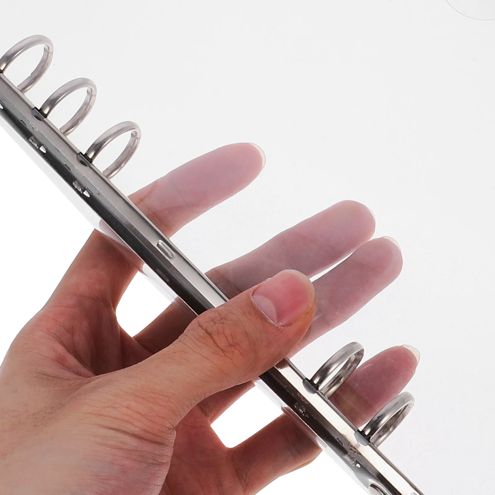 1 zestaw Przezroczysta oprawa segregatorowa A6 z 6 ringami do notatnika, planera, wytrzymały materiał PVC, organizer na dokumenty do szkoły i biura