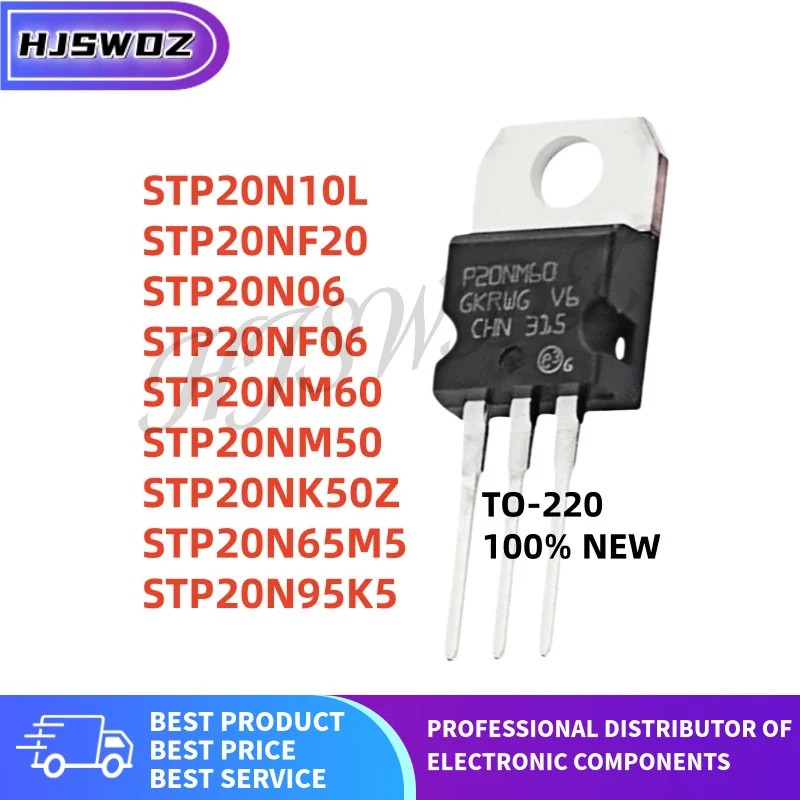10PCS Brand new STP20NF06 STP20N06 STP20NM60 STP20N95K5 STP20N10L STP20NF20 STP20NK50Z STP20NM50 STP20N65M5 TO-220