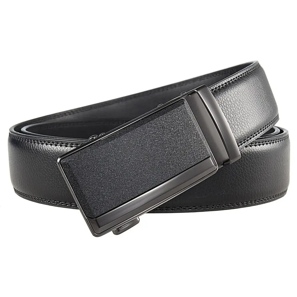 Fashion 110/120/130cm Genuine Leather Belts Simple Retro Metal Buckle Belt Adjustable Pants Belt Men Jeans