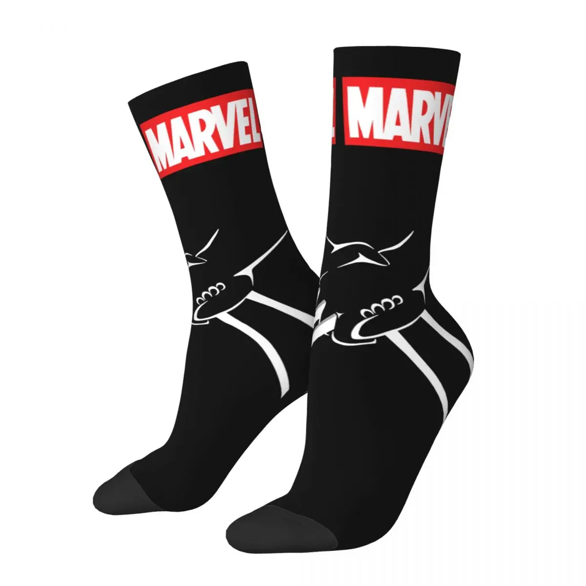 Funny Crazy Logan Sock for Men Hip Hop Harajuku Marvel X-man Deadpool & Wolverine Happy Seamless Pattern Printed Boys Crew Sock