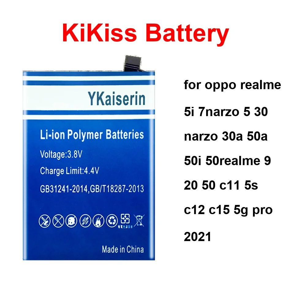

BLP793 BLP729 BLP875 For Oppo Realme 5I 7NARZO 5 30 Narzo 30A 50A 50I 50REALME 9 20 50 C11 5S C12 C15 5G Pro 2021 Battery