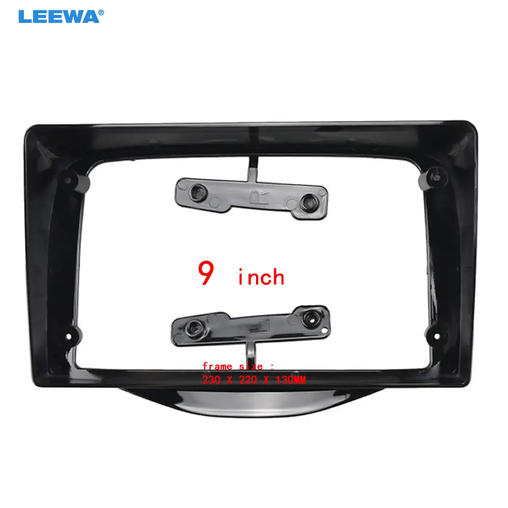 

LEEWA Car Audio 9" Big Screen Head Unit Dash Fascia Panel Frame Kit Adapter For Toyota Aygo/Peugeot 108/Citroen C1 Radio Dash