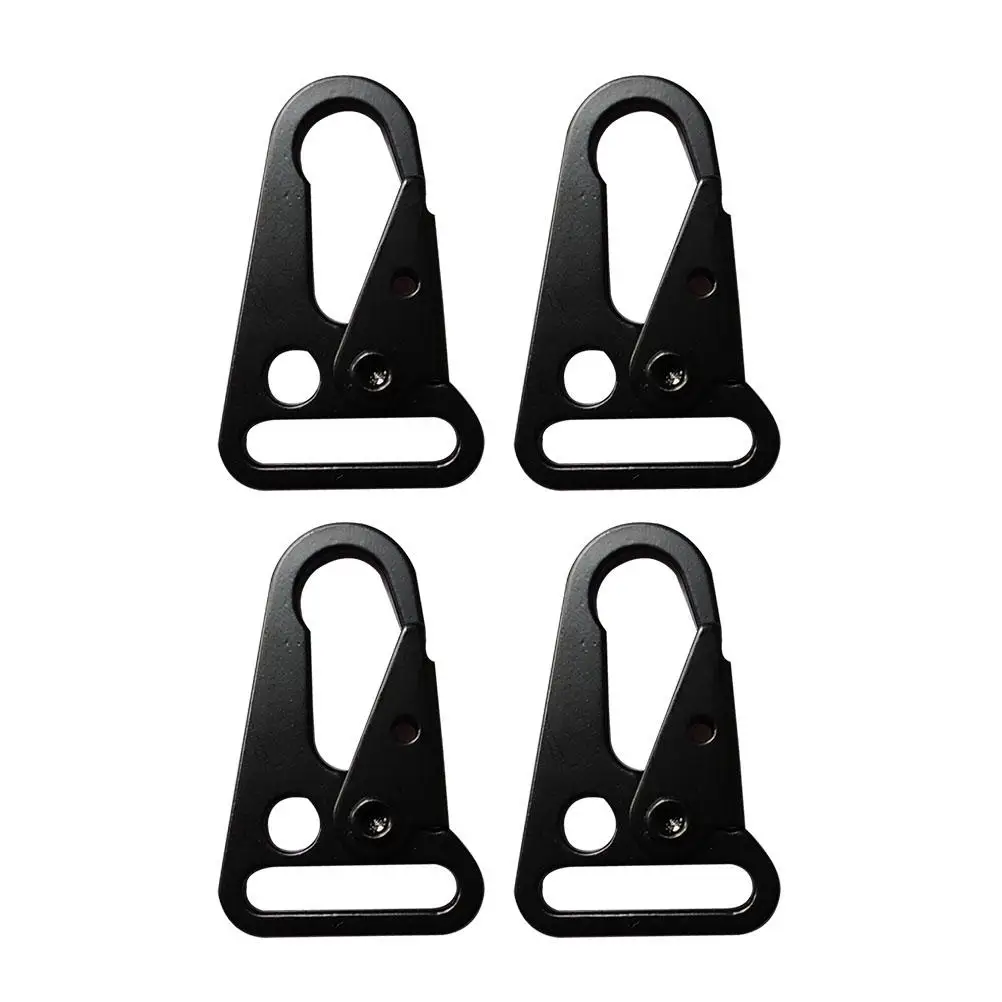

4pc Eagle Carabiner Durable Zinc Alloy 25kg Load Climbing Carabiner Black Screw Lock Climbing Camping Hiking Accessories