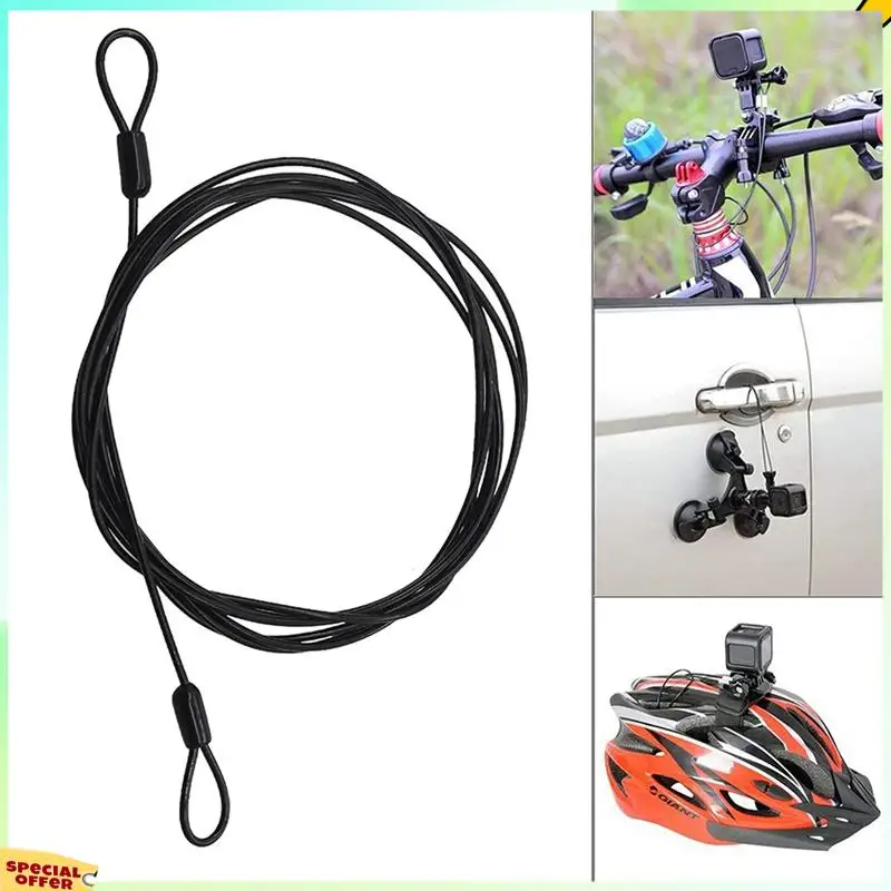 TURE 3 Pcs 100CM/3.3Ft Long Travel Security Cable Lock,Braided Steel Coated Safety Cable Luggage Lock,Safety Cable Wire Rope