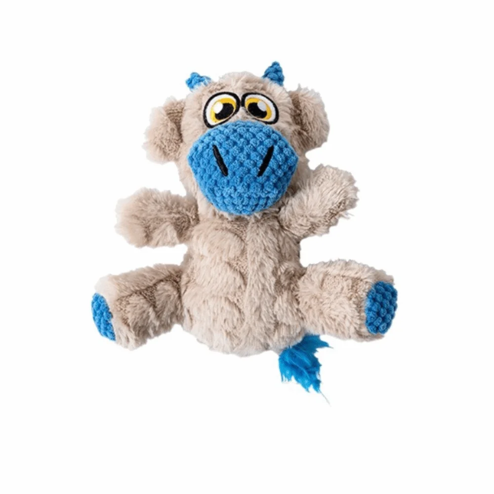 

Cute Bite Resistant Dog Chew Toy Wear Resistant Cartoon Squeaky Plush Dog Doll Stuffed Animal Dog Molar Toy Dental Health