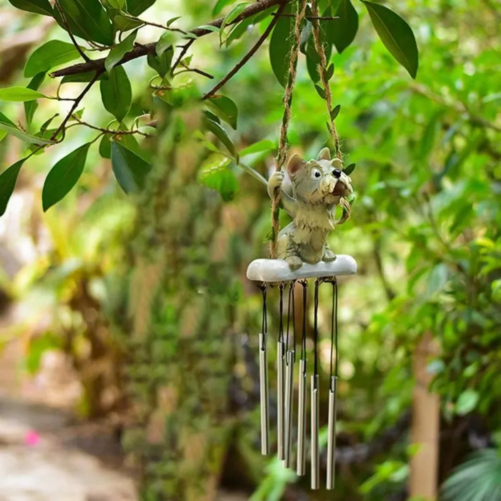 Funny Cute Animal Wind Chimes Easy Installation Decorative Anima Hanging Pendants Cartoon Swing Garden Ornament Garden