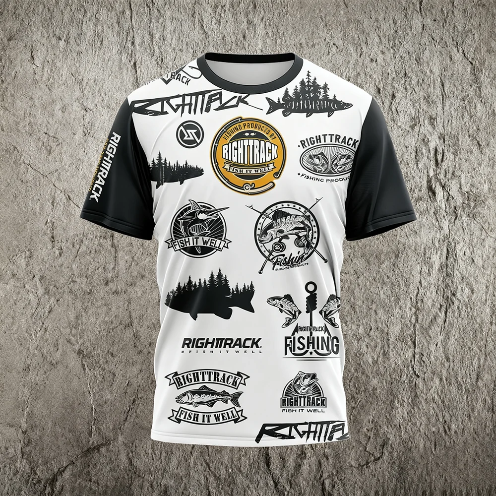 الرجال ثلاثية الأبعاد المطبوعة ملابس الصيد تنفس التجفيف السريع فضفاضة قصيرة الأكمام قميص أجهزة لياقة خارجية الشارع ملابس رياضية غير رسمية #6