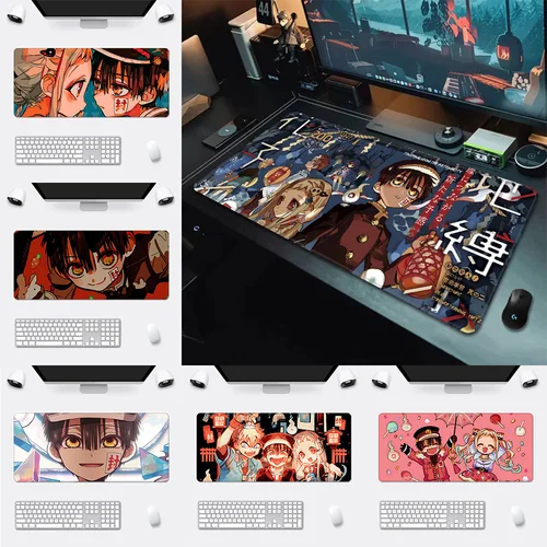 Hanako-kun alfombrilla de ratón con borde de bloqueo, alfombrilla de ratón antideslizante con impresión HD para jugadores de ordenador, teclado y PC de escritorio, XXL90x40cm