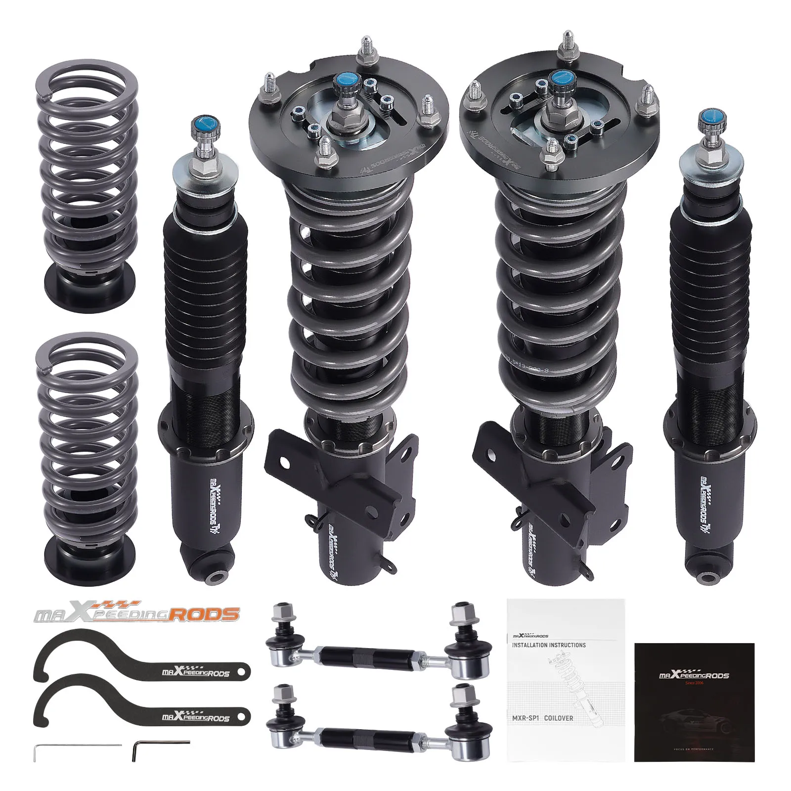 

MaXpeedingrods 24 Level Damping Adjustable Coilovers Struts Kit for Ford Mustang 2005-2014