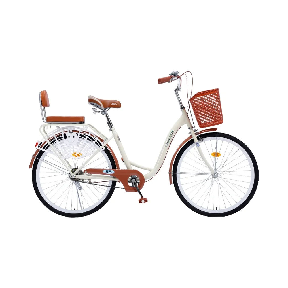 

Hot Sale 24/26 Inch Classic Vintage Bicycle For Women High Carbon Steel Urban Cycle Bike With Ladies City Bike Basket