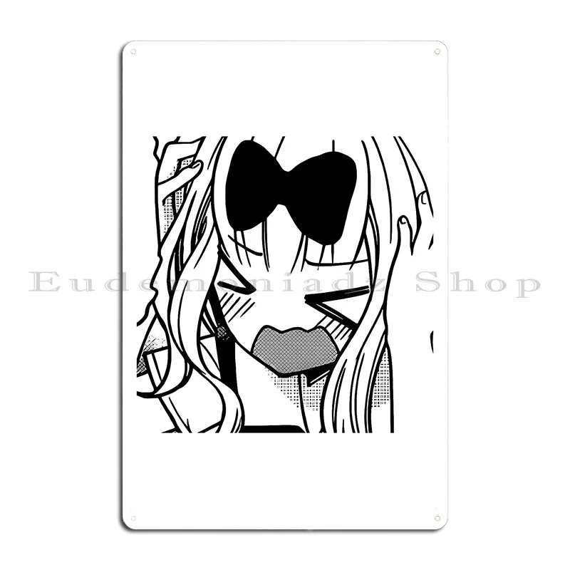 fujiwara is a crybaby love is war anime inspired sticker Metal Plaque Wall Plaque Customize Decoration Tin Sign Poster