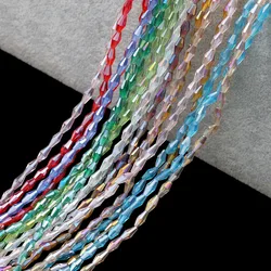100pcs 6mm Austria Long Bicone Crystal Faceted Glass Cushion Loose Beads For DIY Jewelry Bracelets Necklaces Making Accessories