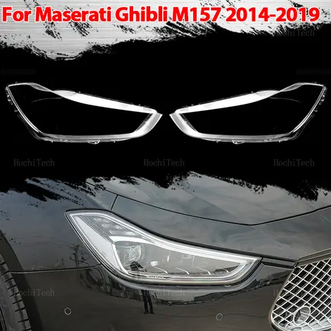 마세라티 지브리 차량용 투명 헤드라이트 렌즈 커버, 쉘 렌즈 라이트 보호, M157 2014 2017 2018 2019