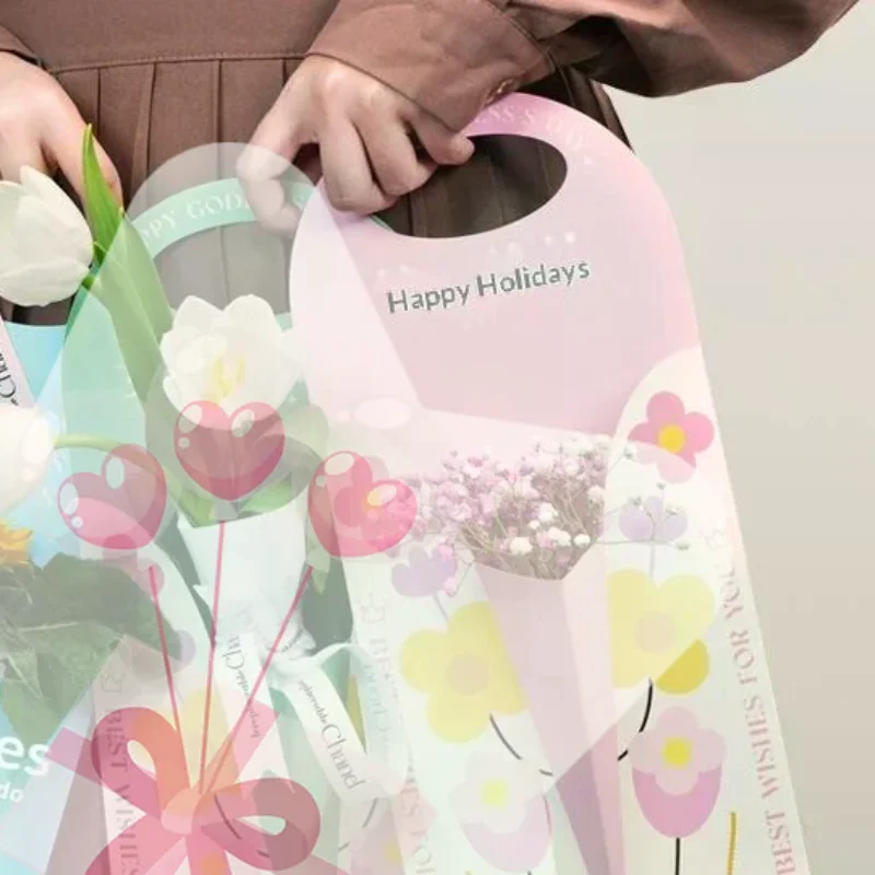 Valentine Paper Flower Box Innovative Bouquet Packaging for Lovers Day Flower Arrangement DIY Crafts
