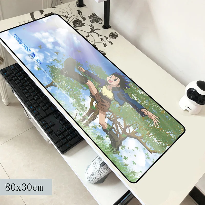hunter x hunter mouse pad 800x300x2mm mats hot sales Computer mouse mat gaming accessories High-end mousepad keyboard pc gamer
