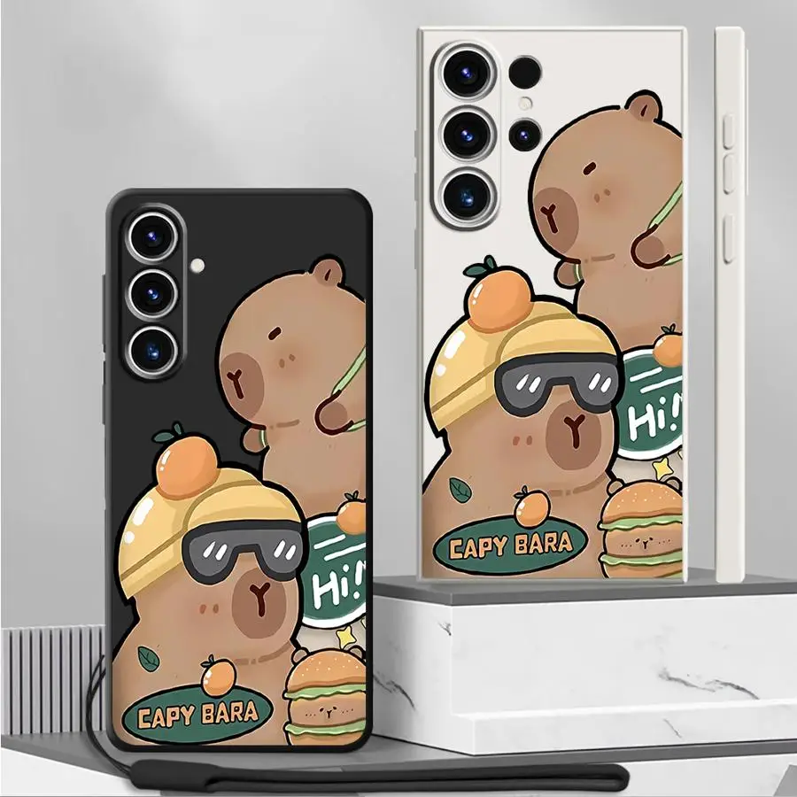 Милый мягкий чехол Capybara для Samsung Galaxy S23 S24 FE S21 Plus S25 Edge S22 Ultra Note 20 10 Ultra S20