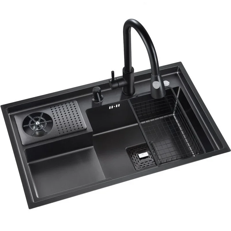 

Stainless Steel Sink Double Bowl Sink Black Bowl Itchen Sink