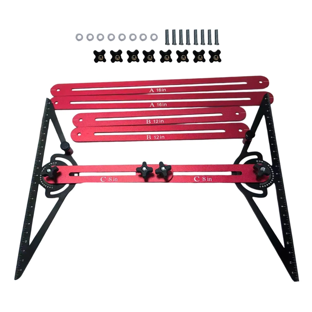 1 قطعة متعددة الوظائف درج فقي قالب قياس أداة 16-60.1 بوصة توقف قابل للتعديل لأعمال النجارة وتجديد المنزل