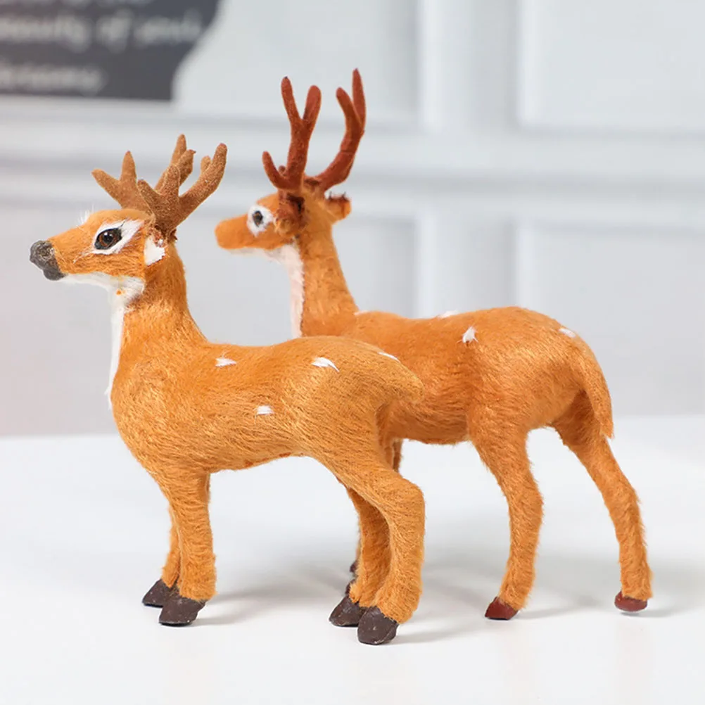 Kleine ronde hoek herten decor Premium materiaal Stevige basis Tafelblad Desktop Layout voor kerstfeest Slaapkamerstudie