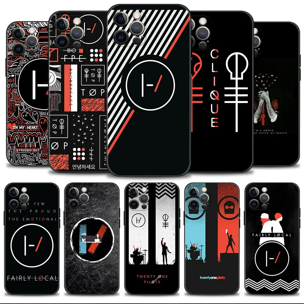 Carcasa Case Twenty One Pilots 21 Matte For iPhone 15 7 XR Plus 12 14 13 Pro Max 11 XS Mini Phone Cover Silicone Frame Funda