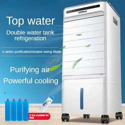 Fan portable new cooling fan household dormitory mobile small cooling water cooler double water tank  fan cooling 220V