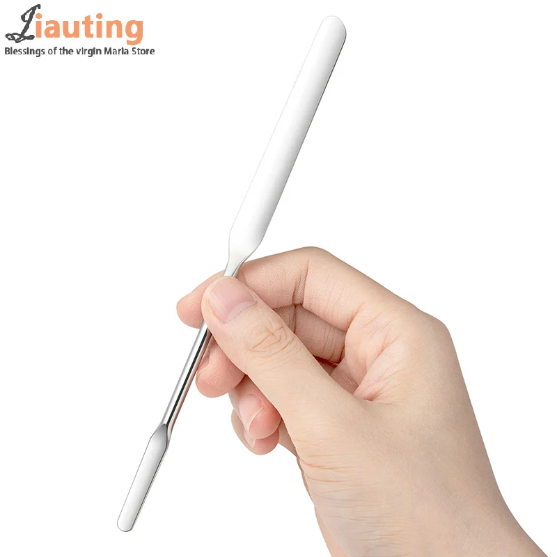 Nail Art Eye Shadow Cream Stirring Rod Stainless Metal Gel Stirring Tool Spatula Pin Nail Accesories And Pigments Mixing Tools