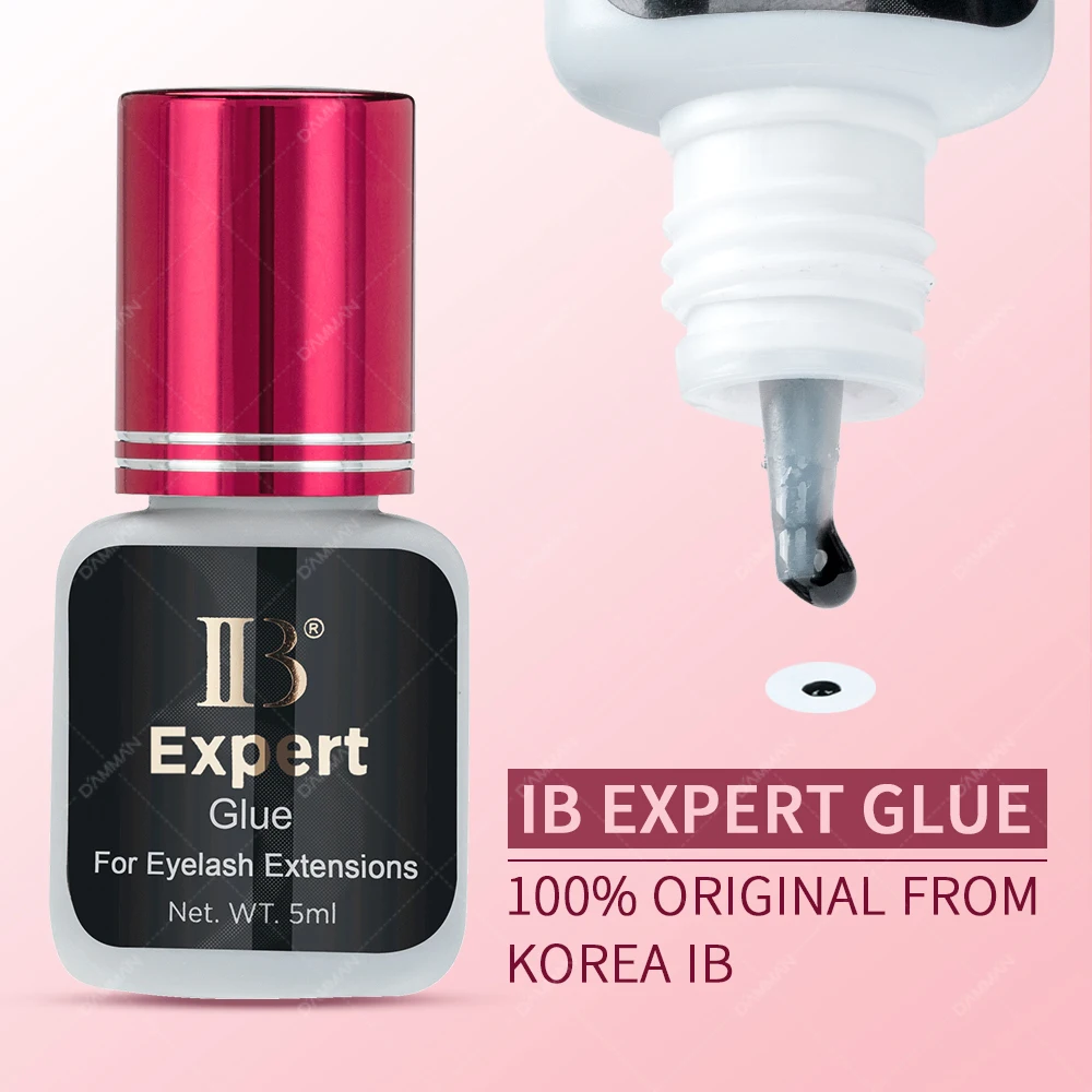 Original Expert IB Glue, Extensões de cílios secos 1Sec, Adesivo Lash Profissional, Retenção 6-7 Semanas, Atacado, 5 Garrafas, 10 Garrafas