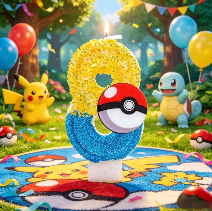 Pikachu Pokemon Anime Geburtstagskerzen Cartoon Tortendekoration Kindergeburtstag Partyzubehör Kuchendekoration